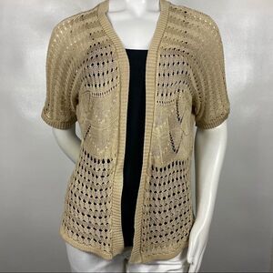 rue21 Crochet Knit Brown Cardigan size s/m
